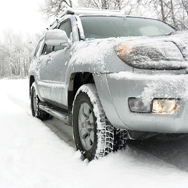 take it slow on snow and ice