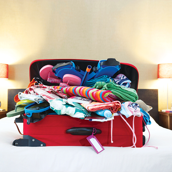 messy suitcase