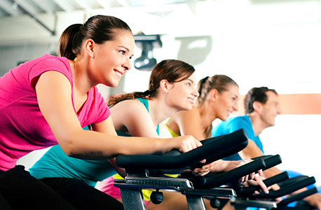 people exercising in gym
