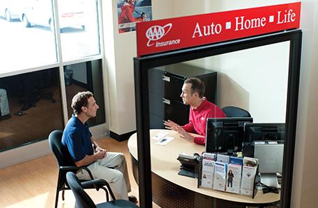 AAA Insurance Agent providing an insurance quote to a AAA member