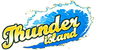 Thunder Island logo with a wave