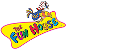 The Fun House logo featuring a multi-color parrot wearing a fun hat