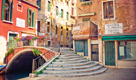 Foot bridge in Venice, Italy