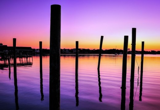 sunset on the water