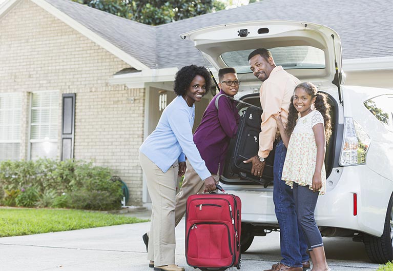 Family Unpacking Car Family Unpacking Car