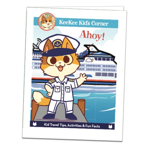 KeeKee in front of cruise ship