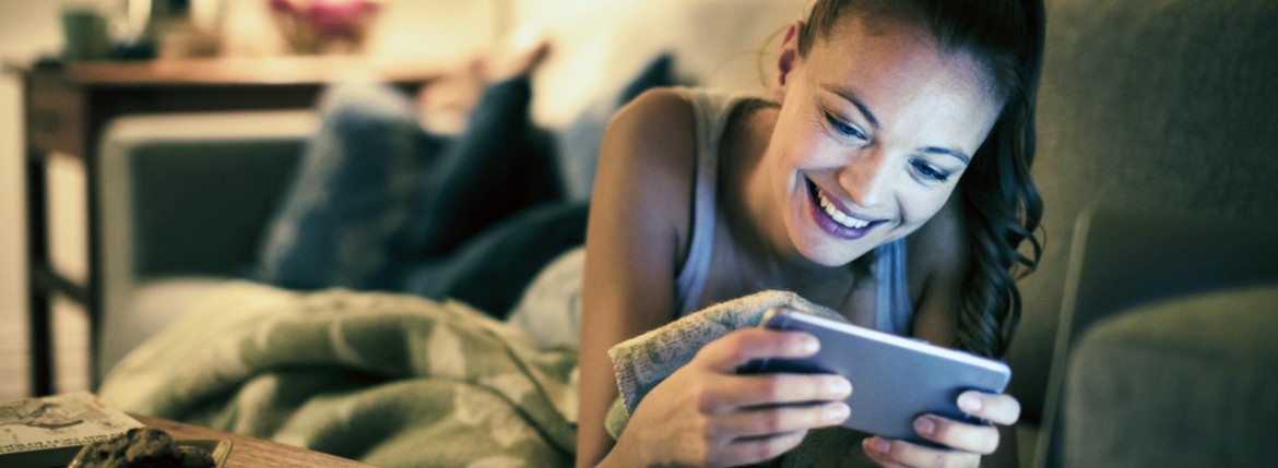 woman watching cellphone