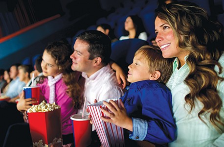 People watching movie in theater