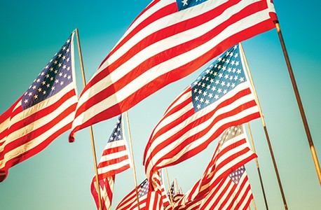 American flags