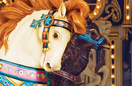 wooden carousel horse
