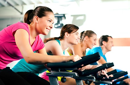 people exercising in gym