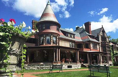 Queen Anne style mansion gardens