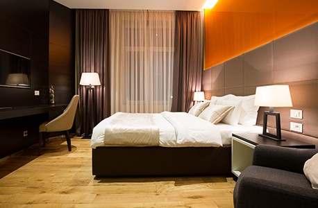 A modern hotel room