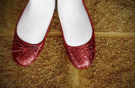 a pair of ruby slippers