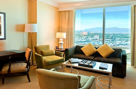 Hotel room featuring a living area