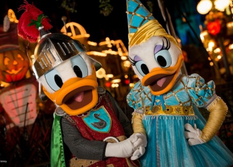 Donald and Daisy Duck in costumes
