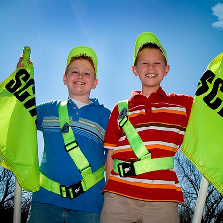 two safety patrollers