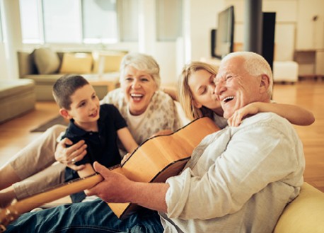 Grandpa Playing the Guitar